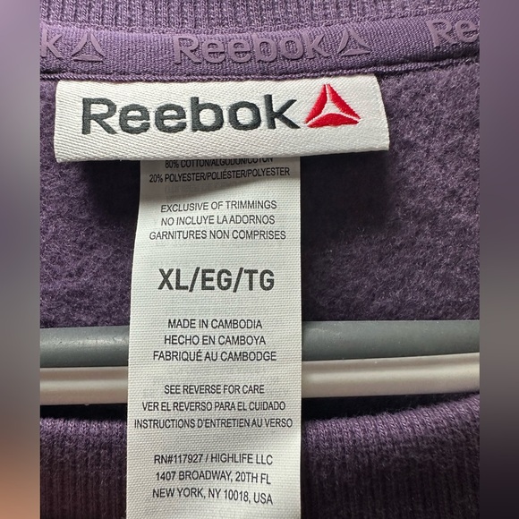 Reebok Purple crewneck  - XL - Picture 4 of 5